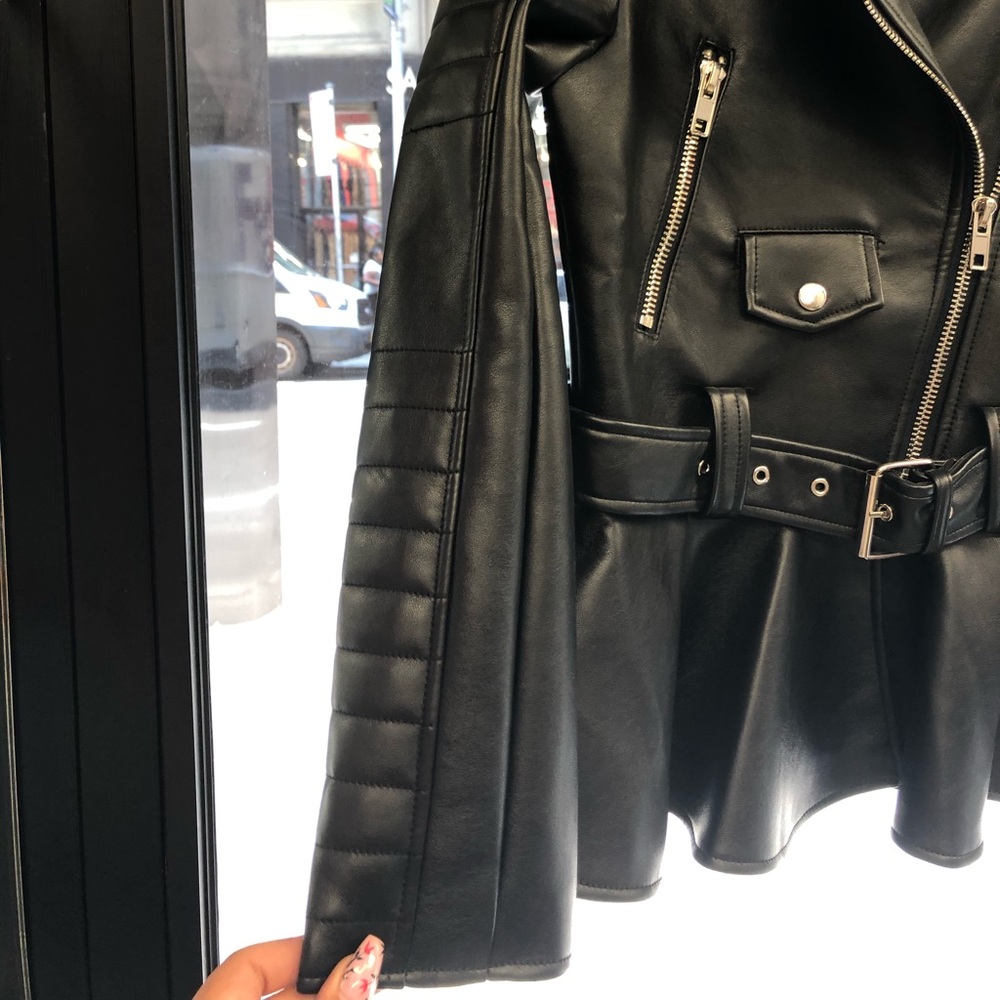 Peplum Moto jacket - Picture 4 of 7